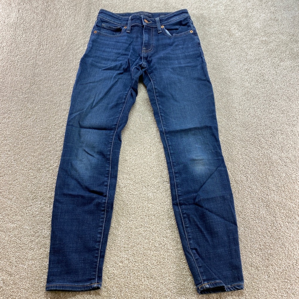 Lucky Brand Lolita Skinny Jeans Womens 4/27 Dark Blue Low Rise Denim